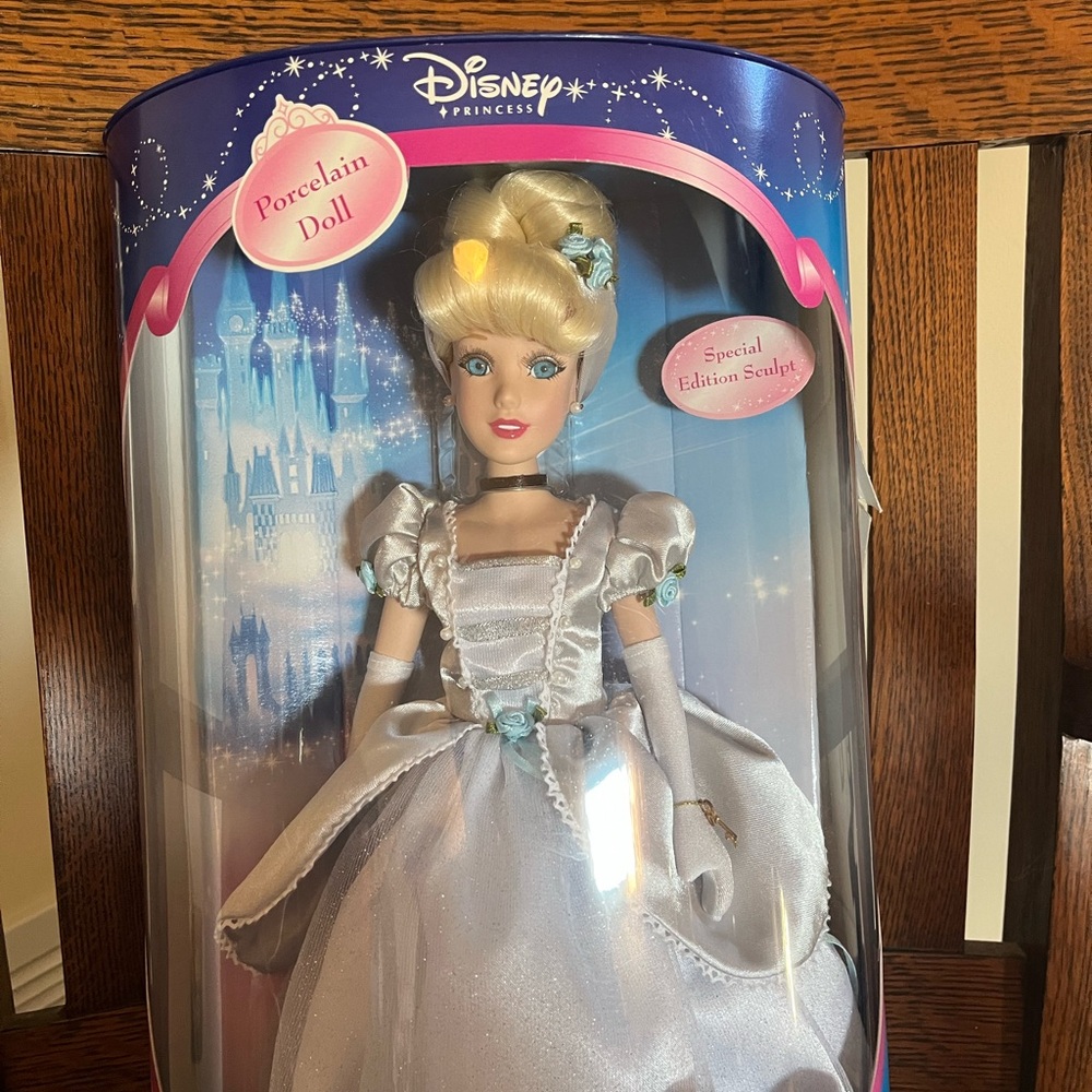 Disney Princess Porcelain Doll in Silver and Blue